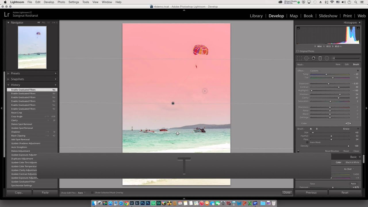 Lightroom CC Auto Straighten and local brush [Thai Language] YouTube