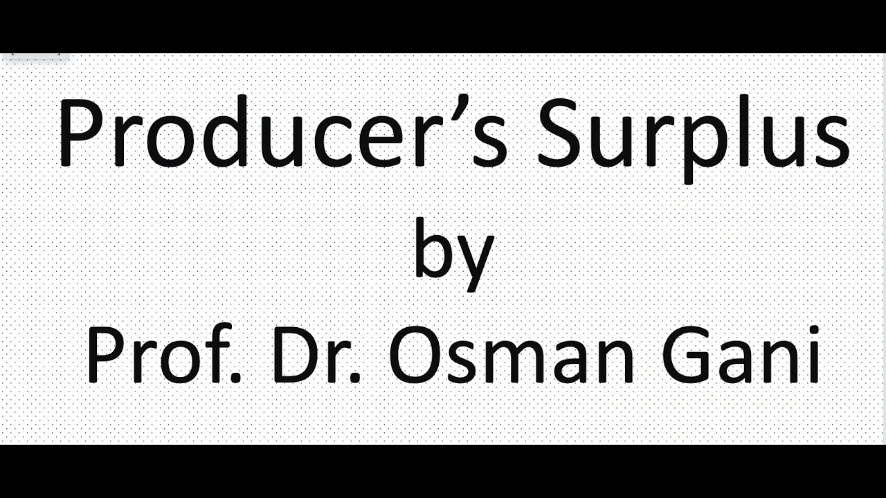 Business Maths Lecture 35 Producer's Surplus Definition and problem