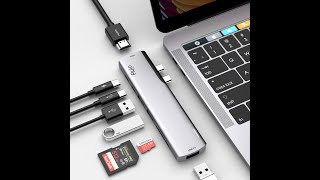 Flujo 8-in-1 Multifunction Dock Adapter for MacBook Pro/ MacBook Air