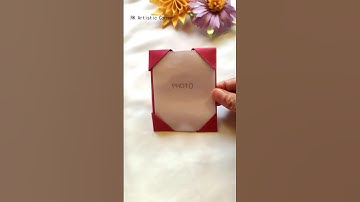 Diy Cute Handmade Paper Photo Frame #diy #papercraft #handmade #shorts #trending #photoframe #craft