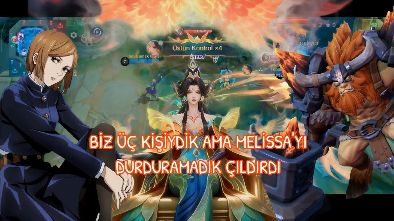 O KADAR GERGİN OYNADI SUR VERİN DEDİ KÜFÜRLER ETTİ AMA MAÇI ALDIK MOBİLE LEGENDS ZETİAN /MELİSSA