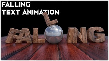 Falling text using rigid body | Blender tutorial