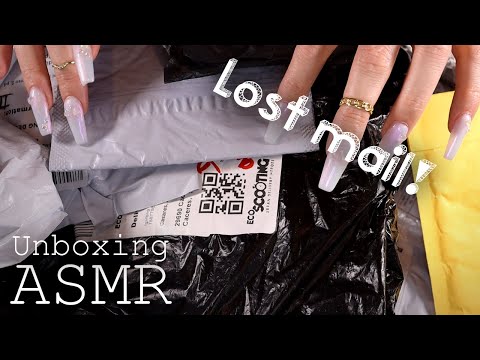 ASMR Lost Mail Unboxing (🎧 soft spoken, crinkles, tapping, scratching)