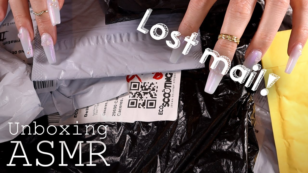 ASMR Lost Mail Unboxing (🎧 soft spoken, crinkles, tapping, scratching)