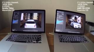 (R9 M370X VS 750m) Mid 2015 Macbook pro 15 with AMD vs late 2013 Macbook pro 15 with Nvidia