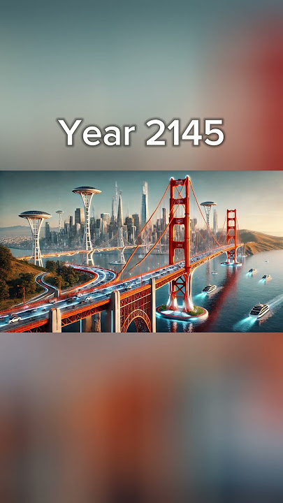 The Golden Gate Bridge in the next 10,000 years. What year is the best? #future #technology #robotic