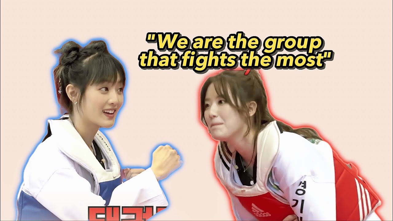 i-dle fighting and teasing each other