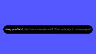 Tip del dia JS #01 | pila del historial y uso del pushState