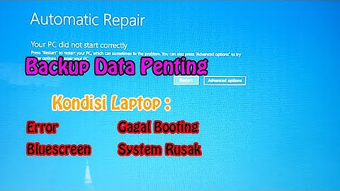 Cara Backup Data C Ketika Laptop Tidak Bisa Masuk Windows
