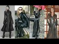 Tremendous luxury latex leather long power dresses for women and girls