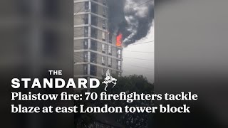 Plaistow fire: 70 firefighters tackle blaze at east London tower block