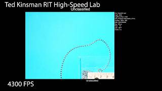 Chain falling from a container filmed at 4300 FPS