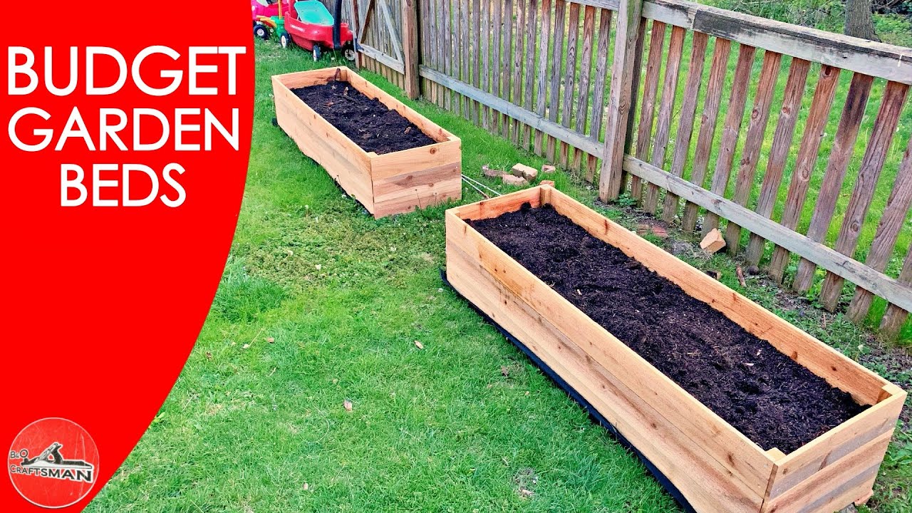 How to Build a Raised Garden Bed on a Budget! - YouTube