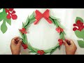 Christmas Wreath Diy | Easy paper crafts ideas | Cara Membuat hiasan dekorasi natal dirumah