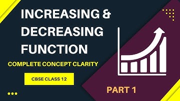 Application of derivatives (increasing and decreasing function) for class 12 @ManiTutorial