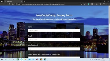 How To Make Survey Form using HTML & CSS Fully Responsive | Responsive Registration Form | Tut#3