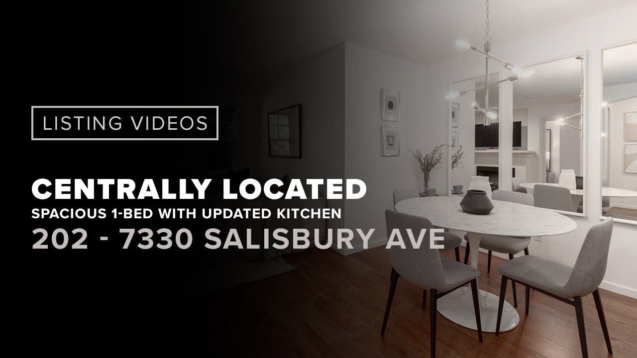 SPACIOUS ONE-BEDROOM PLUS DEN WITH UPDATED KITCHEN SOLD! 202 - 7330 SALISBURY AVENUE | $549,000