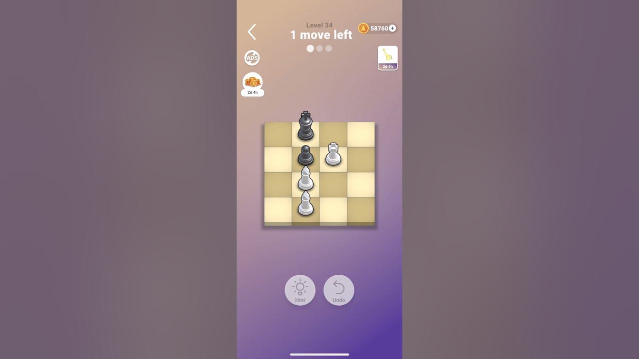Pocket chess giraffe level 34 weekly event chesspuzzles endgames 