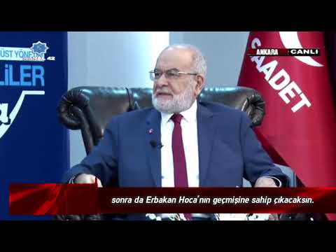 Temel Karamollaoğlu Erbakan Hoca böyle yaparmış. Keşke olsaydı da ne yapacağını görseydik şimdi.