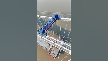 Construction of steel beams for Yanji Yangtze River Bridge #technology #bridge #infrastructure#drone