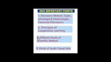 8601 Guess Paper Important Points For Paper