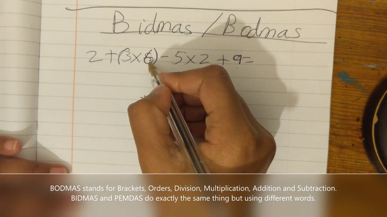 How to use BIDMAS  BODMAS rule