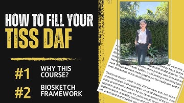 HOW TO FILL YOUR TISS DAF (DETAILED APPLICATION FORM) EFFECTIVELY!