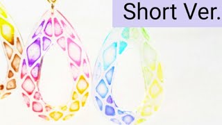 【UVレジン】Short ver. レジンを入れるだけ！？「透けカラフルピアス」「 Colorful Sheer Earrings」【tukulot original】