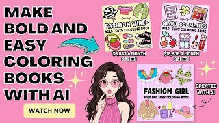Make Bold and Easy Coloring Books with AI! | Amazon KDP Niches + Publisher Rocket Research
