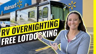 Overnight Parking for RV's  4 Tips to find FREE Camping at WalMart & more!