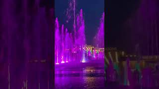 Bright evening.. fountains in Yerevan.