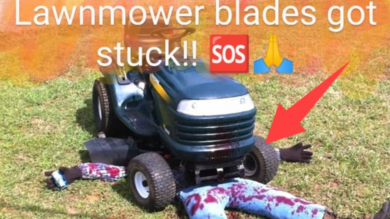 how to fix the lawn mower when blades are stuck 🚜 YouTube