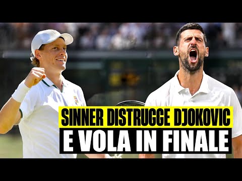 Video SINNER DISTRUGGE DJOKOVIC IN SEMIFINALE A WIMBLEDON: L'ITALIANO VINCE E VOLA IN FINALE