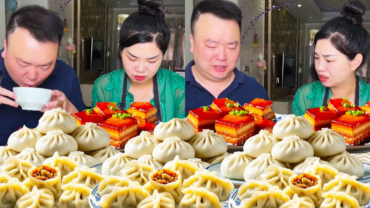 蠢老公吃饭没有肉还在那里指手画脚，媳妇直接把碗扣他手里，简直活该！