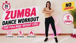 35 minutes Zumba dance workout for full body weight loss/All standing/ No jumping