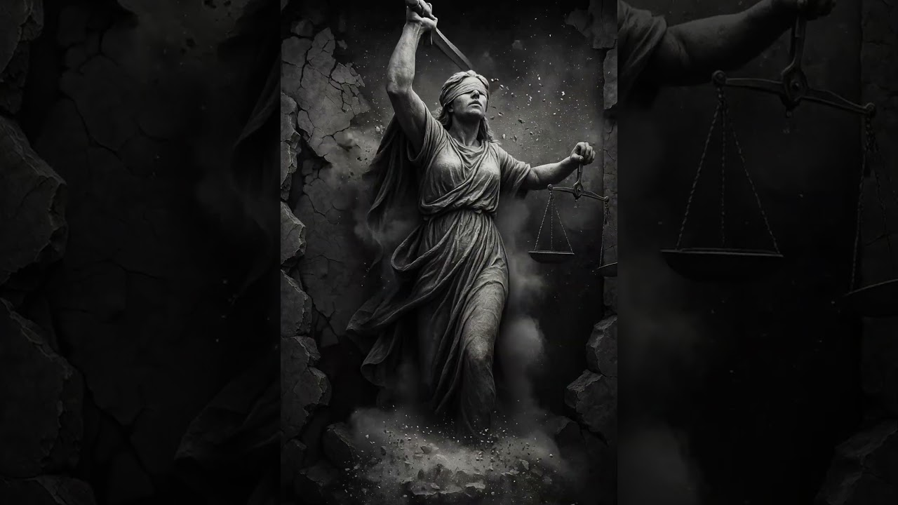 Lady Justice Breaks Free | Monumental Stone Relief Brought to Life in Dramatic Animation