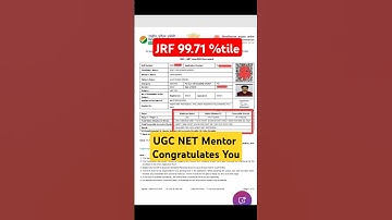 JRF 99.71 Percentile | UGC NET Result 2024 #ugcnet #ntanet #ugcnetResult #jrf