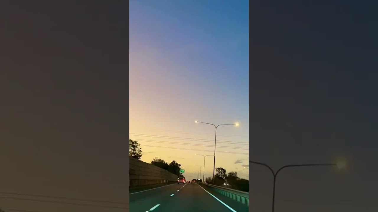 Driving into the sunset.