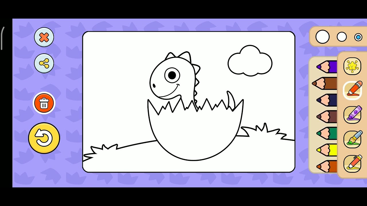 coloring funny and cute baby dinosaurs - YouTube