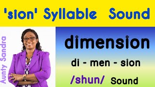 'sion' syllable sound | Tricky pronunciations | Blending Sounds | Words in Syllables | Reading skill