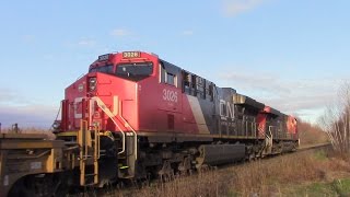 Late CN Stack Train 121 w/DPU at Marsh Jct. (Moncton), NB (May 10, 2016)