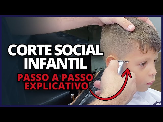 COMO CORTAR CABELO SOCIAL INFANTIL DE FORMA SIMPLES / Vitor