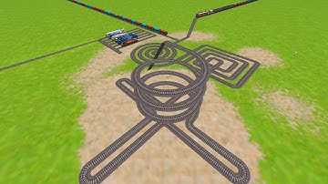 AI TRAINS RUNNING FOR SPRINGS RAILROAD TRACKS ZIG ZAG TRACKS/ train wold4 