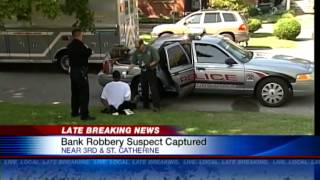 Suspected bank robber leads police on chase