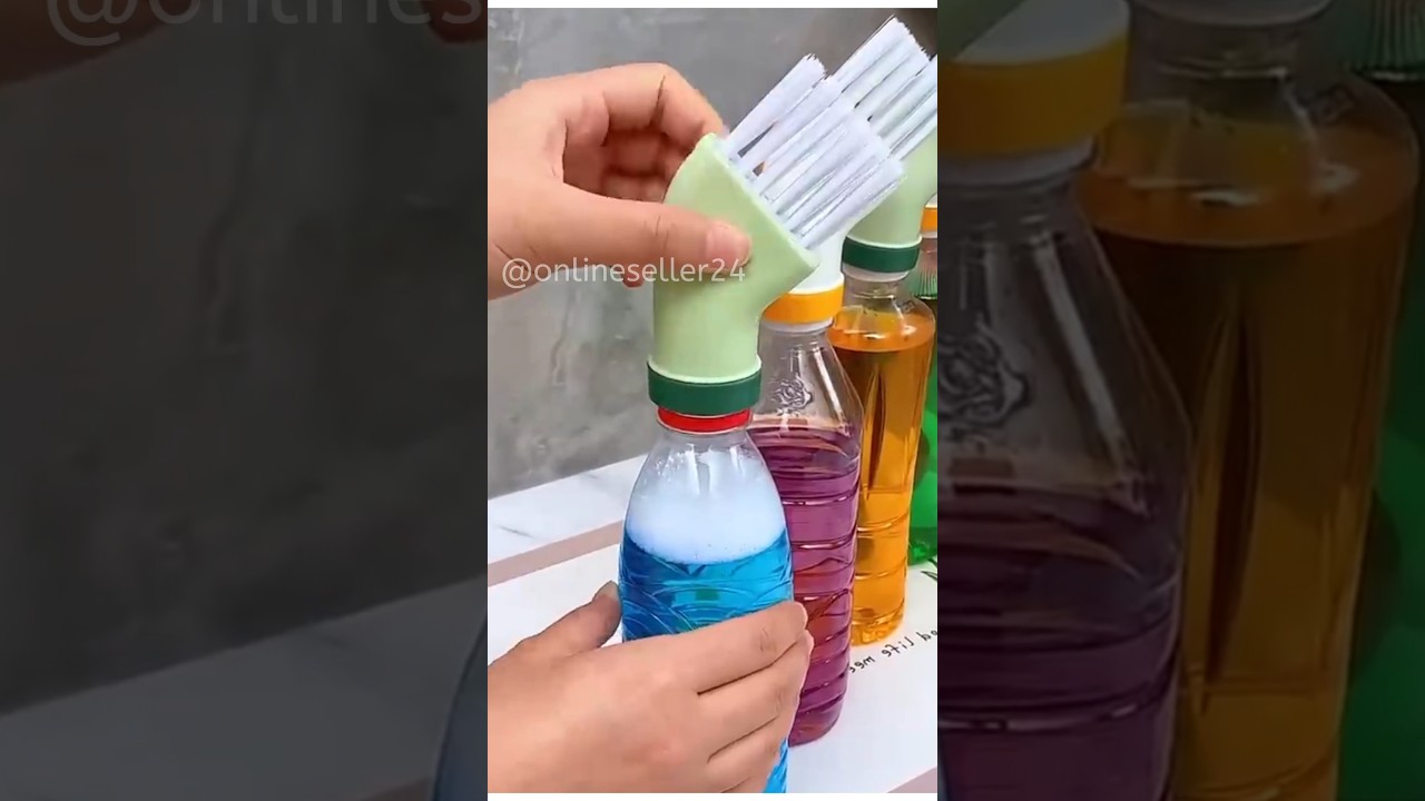 Bottle cap cleaning brush 