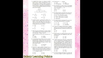 NTSE Competition PHYSICS Chapter:- 3 DYNAMICS Practice Questions