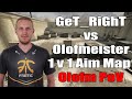 Fnatic Olofmeister vs NiP GeT_RiGhT 1v1 Aim Map (CS:GO Olofmeister's PoV)