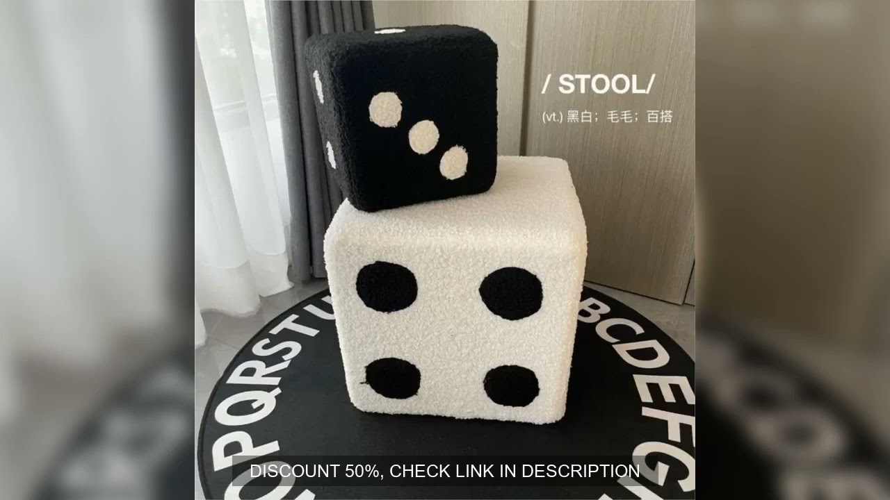 Creative Cubic Imitation Lamb Wool Funny Shoes Stool Bedroom Decorative Dices Stool Living Room Mobi