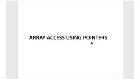 Array access using pointers in C programming