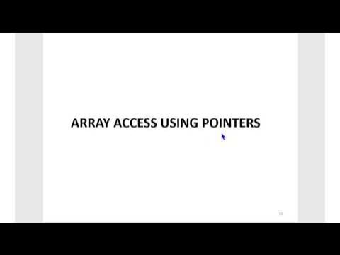Array access using pointers in C programming - YouTube image.